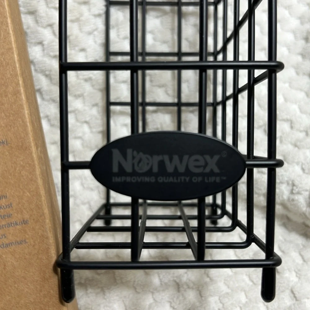 New Norwex Blue and Gray Counter Cloth Set with Holder - Picture 10 of 10